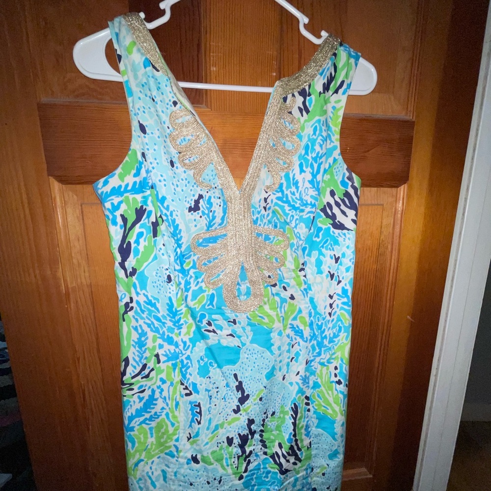 Lilly Pulitzer dress size 4 with gold trim